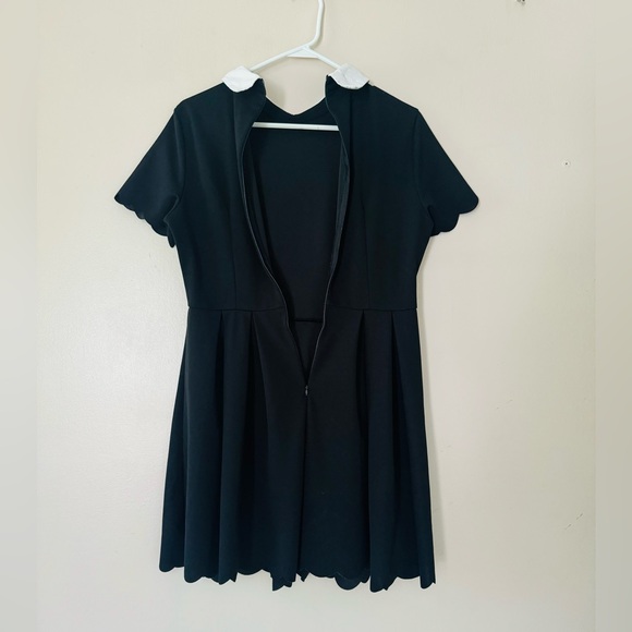 Floerns Doll Collar Short Dress L pleated elastic fabric & waist casual party - Picture 6 of 14